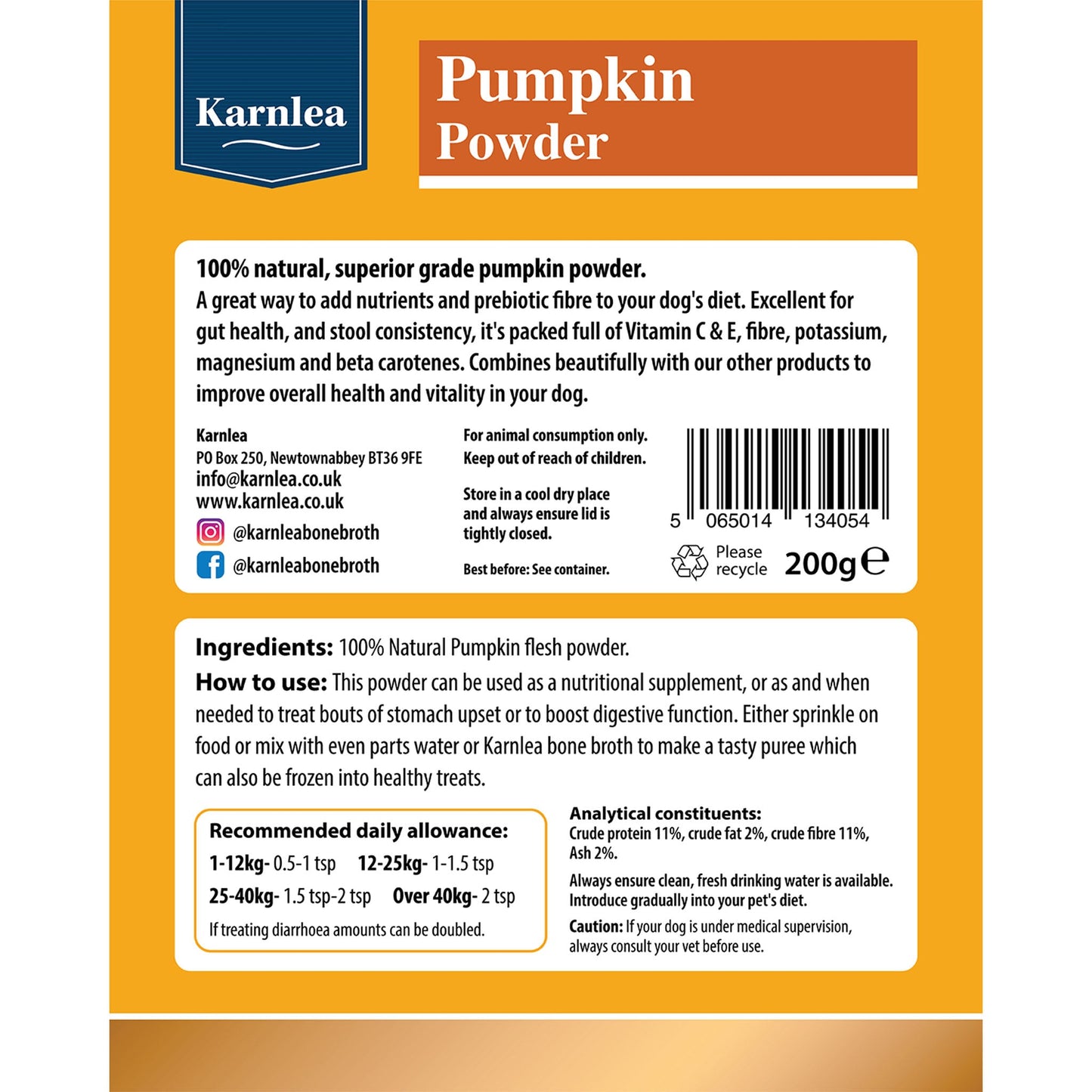 Pumpkin Powder Topper - 3.5 oz (Pouch)