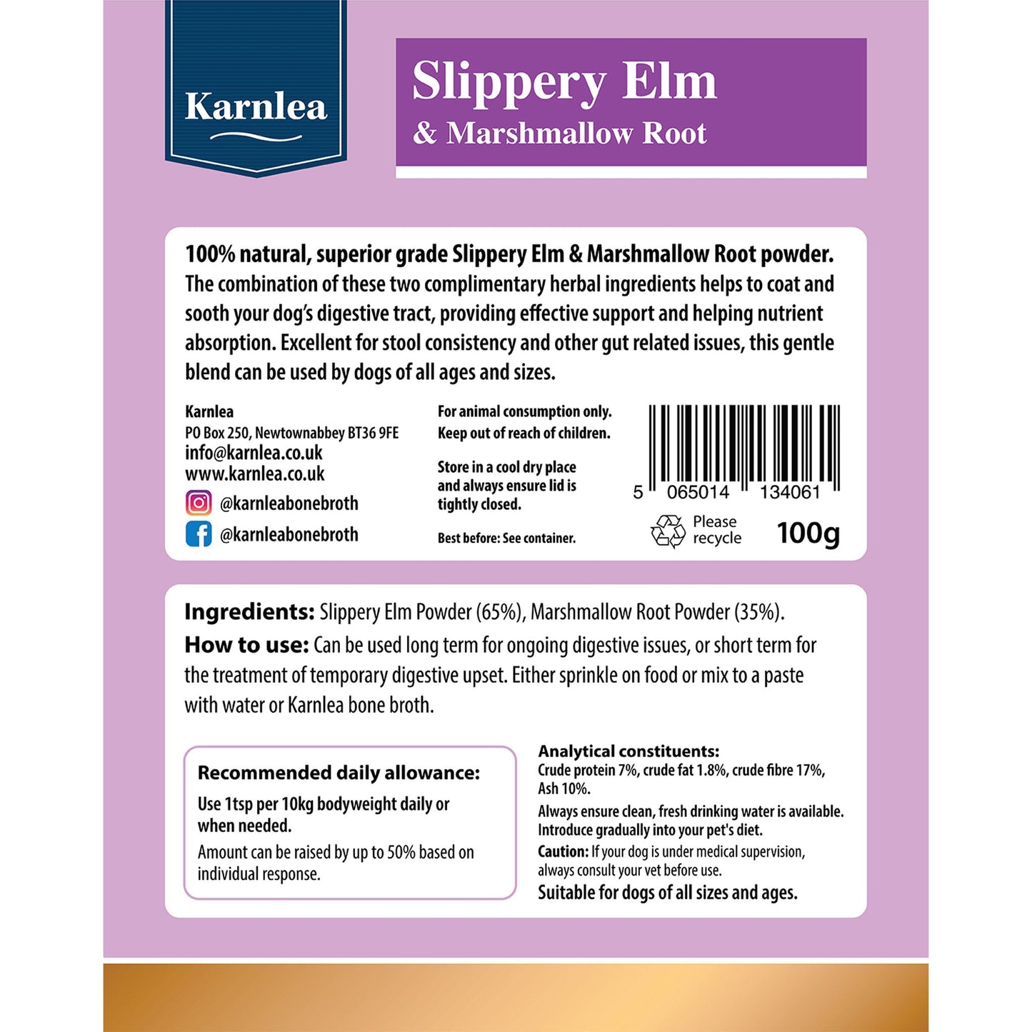 Slippery Elm & Marshmallow Root Powder Topper - 3.5 oz